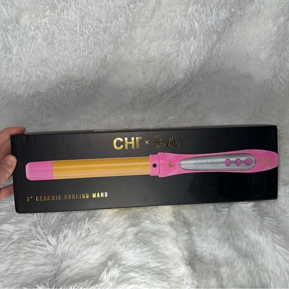 CHI x Barbie Hair Curling Wand, Kitsch Satin Curling Set, and Clips Bundle - Picture 5 of 10